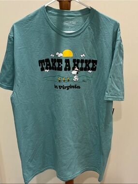 Peanuts Take A Hike Graphic Tee - Teal unisex Take a Hike in Virginia